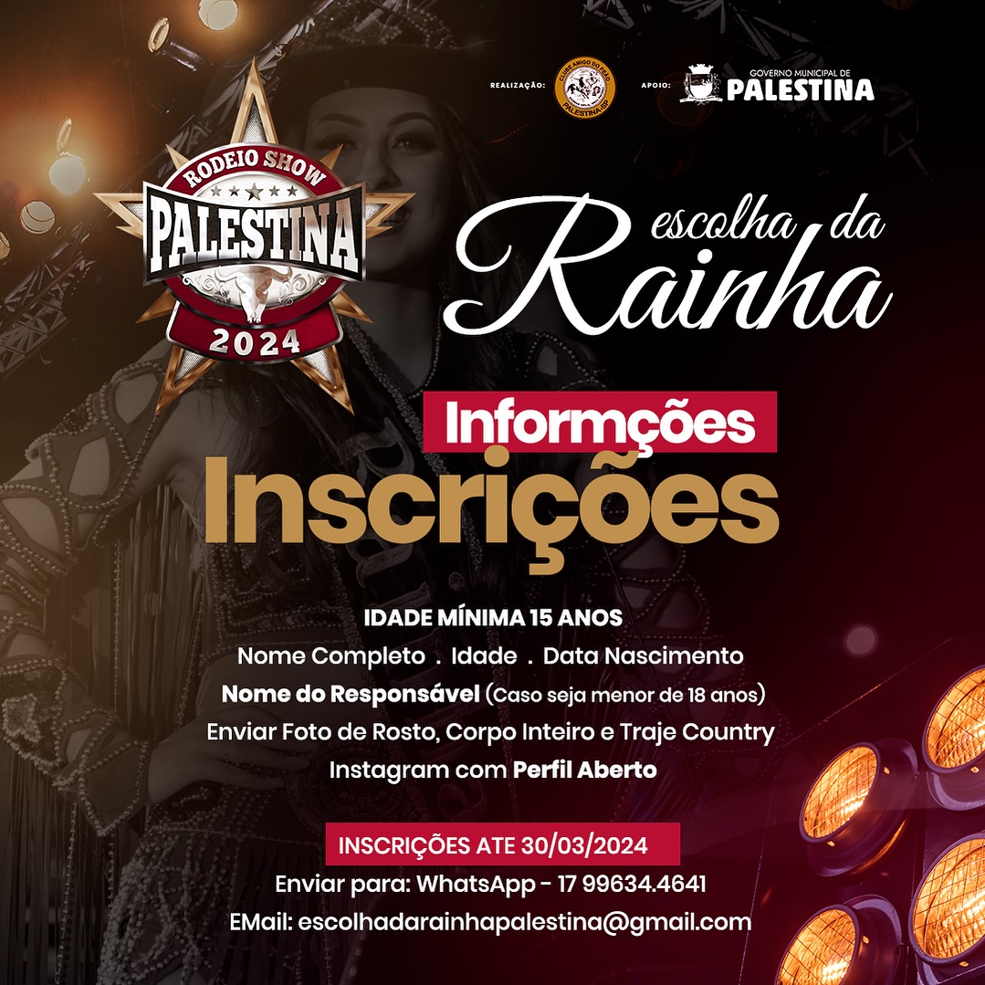 *Escolha da Rainha Palestina Rodeio Show*