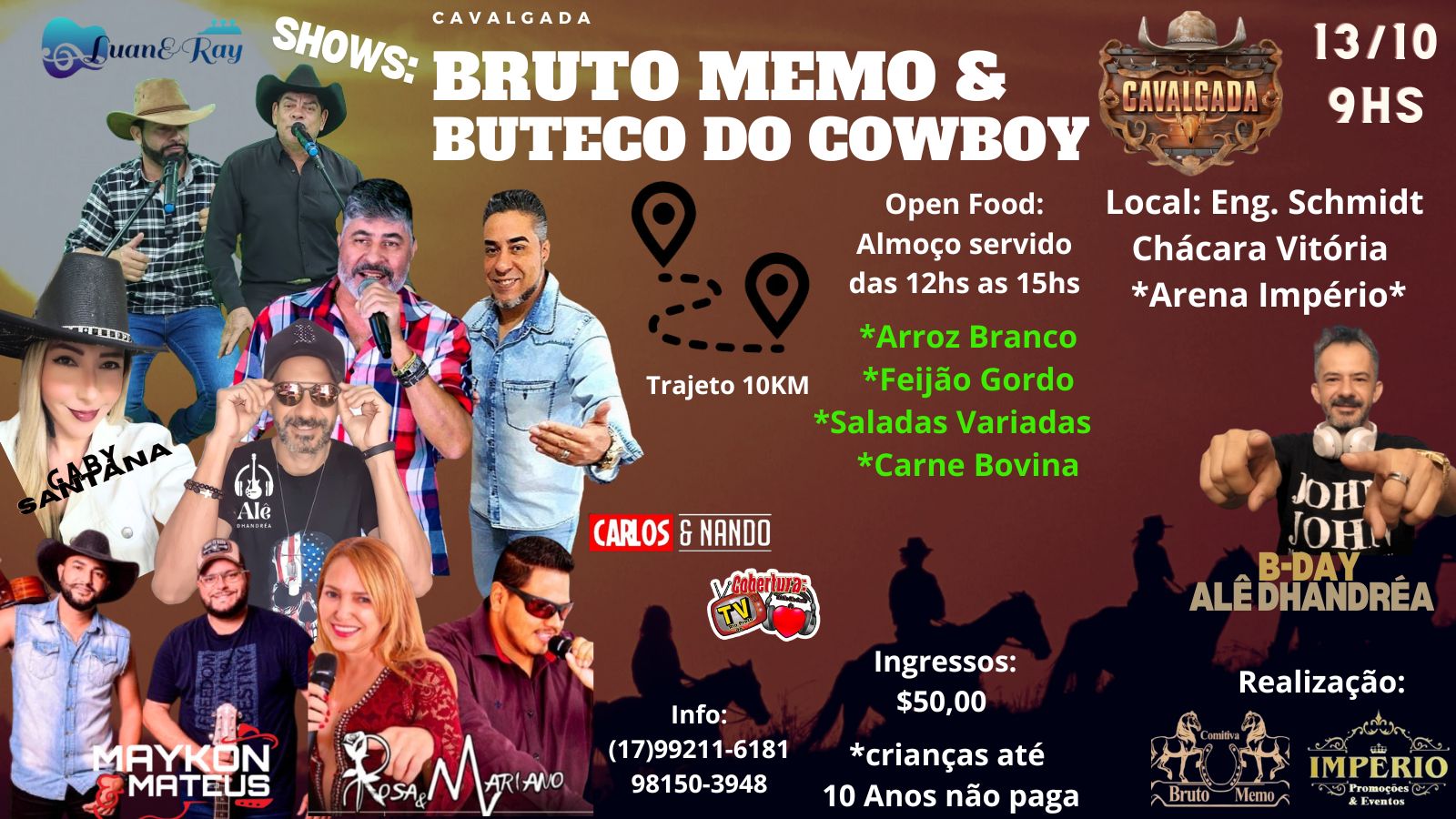 *Cavalgada Bruto Memo e Buteco do Cowboy* 13/10 9hs